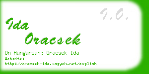 ida oracsek business card